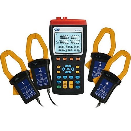 PCE INSTRUMENTS Three-Phase Power Clamp Meter, 600.0V True RMS value PCE-360